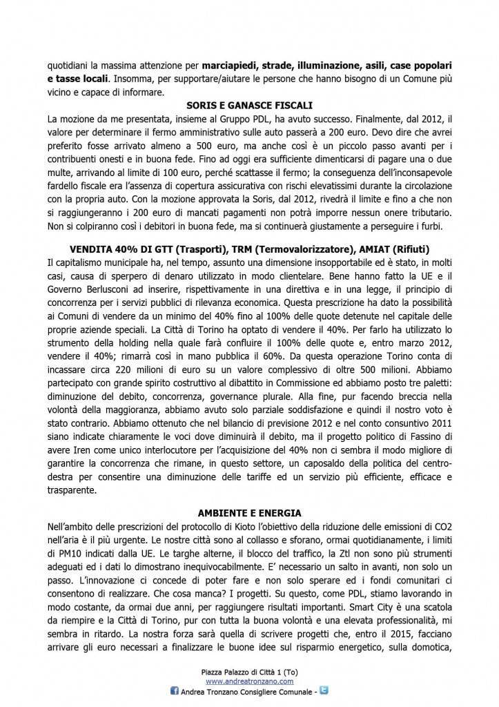 LETTERA AGLI ELETTORI Natale 2011-2