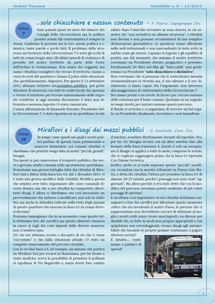 Newsletter n.1-2011-2