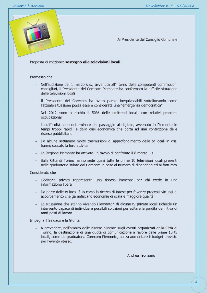 Newsletter n.4-2012-4