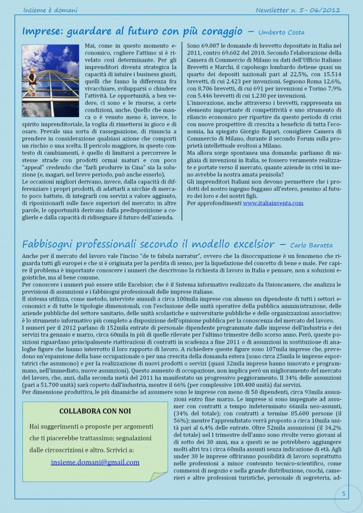 Newsletter n.5-2012-5