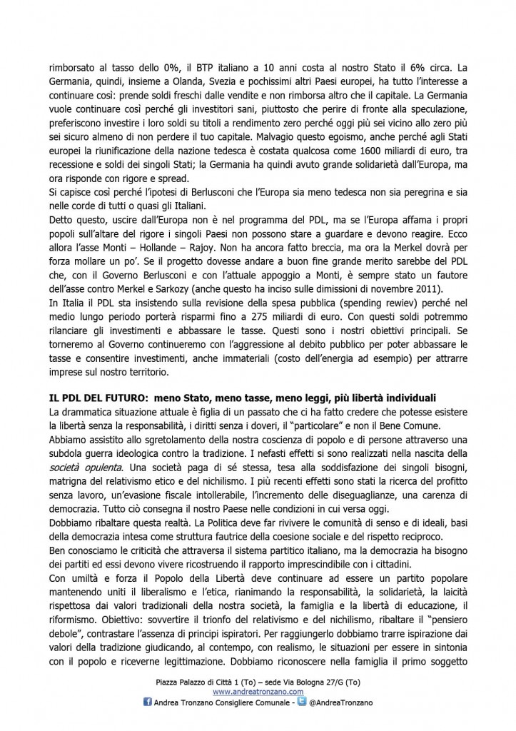 LETTERA AGLI ELETTORI luglio 2012-2