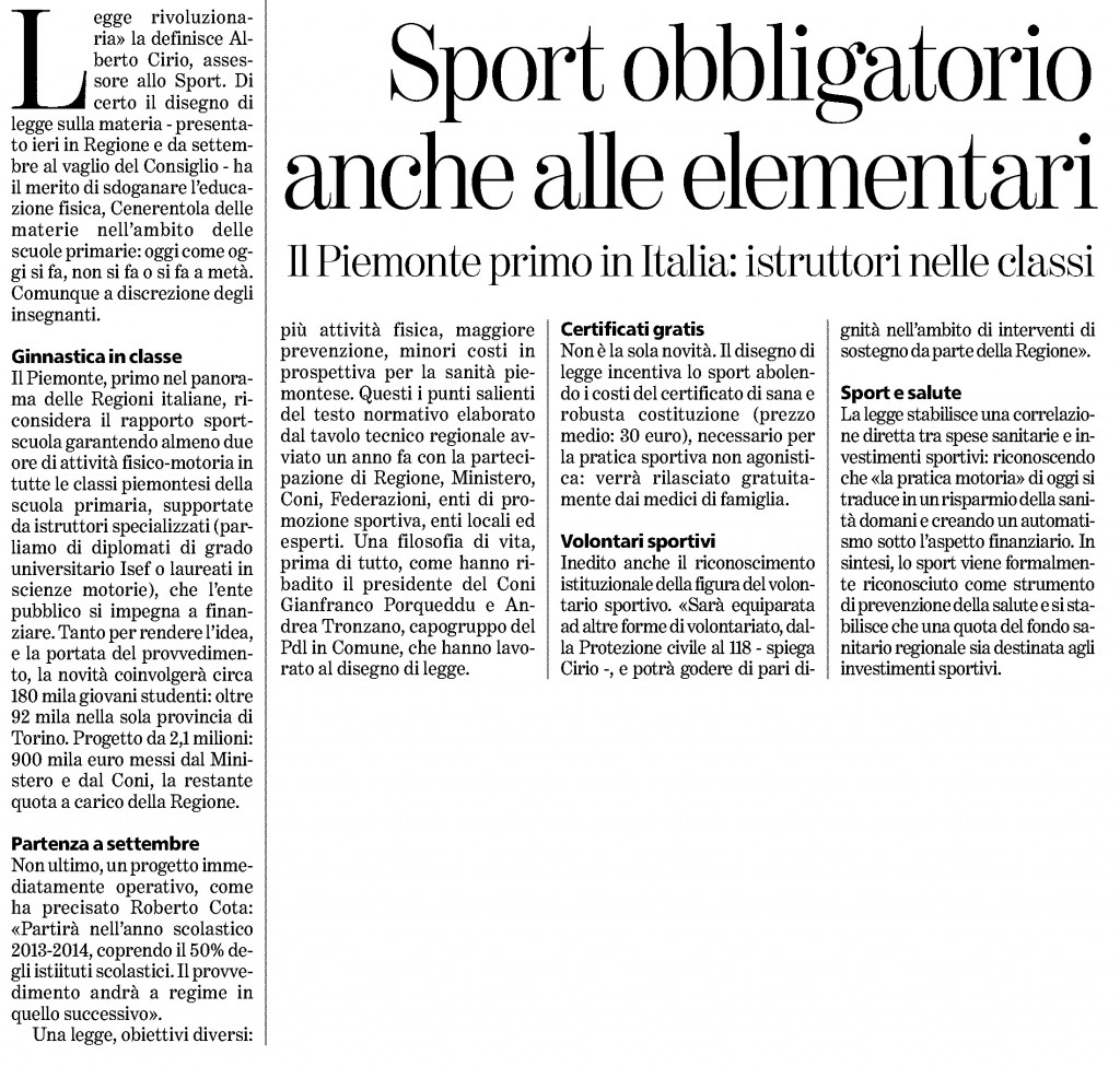 27.07.13_Stampa_Legge Sport