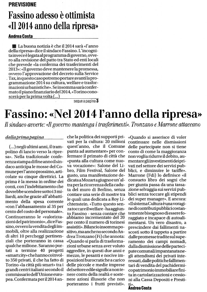 31.12.13_GiornalePiemonte_Fassino