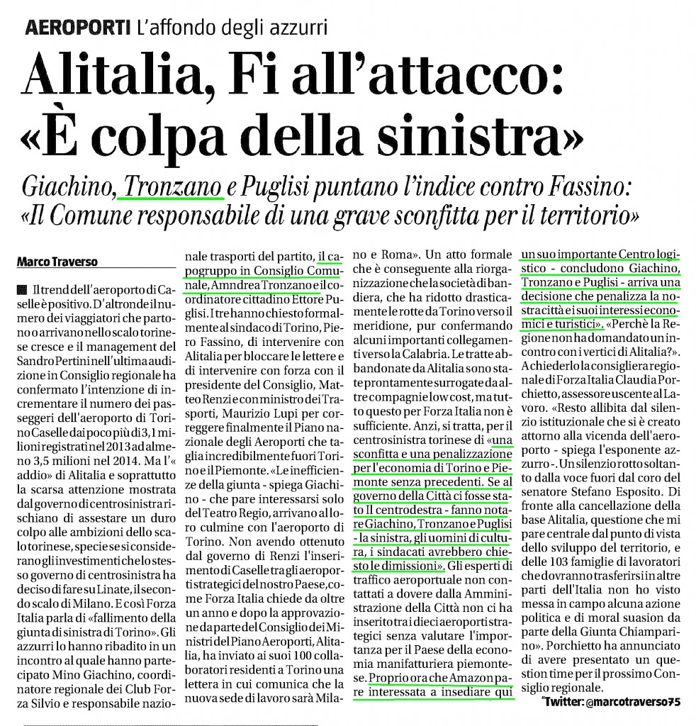 11.10.14_GiornalePiemonte_Alitalia