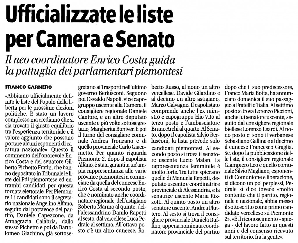 22.01.13_GiornalePiemonte_Liste