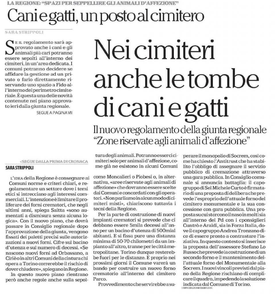 16.12.14_Repubblica_Regolamento cimiteri