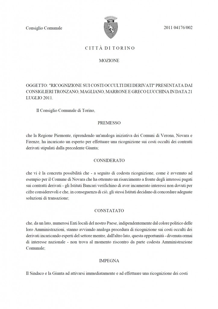 21.07.11_Mozione_Costi occulti derivati