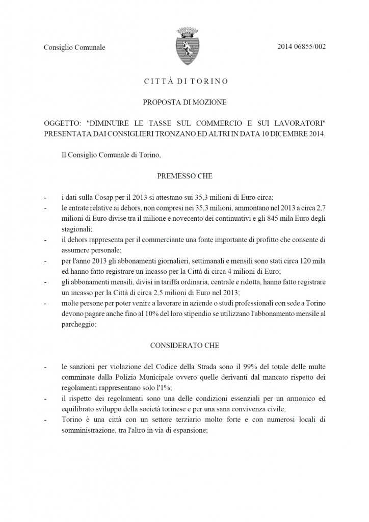 10.12.14_Mozione_Diminuire le tasse al commercio