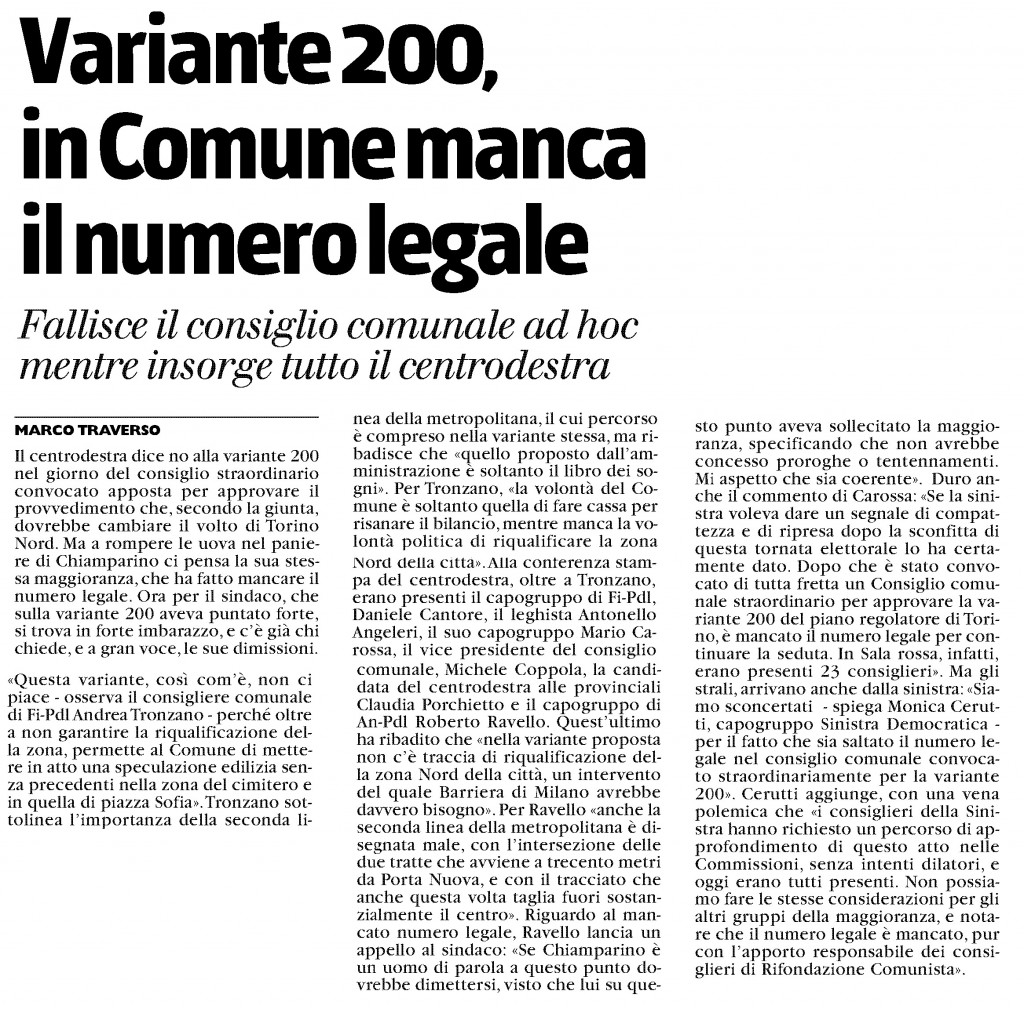 11.06.09_GiornalePiemonte_Variante